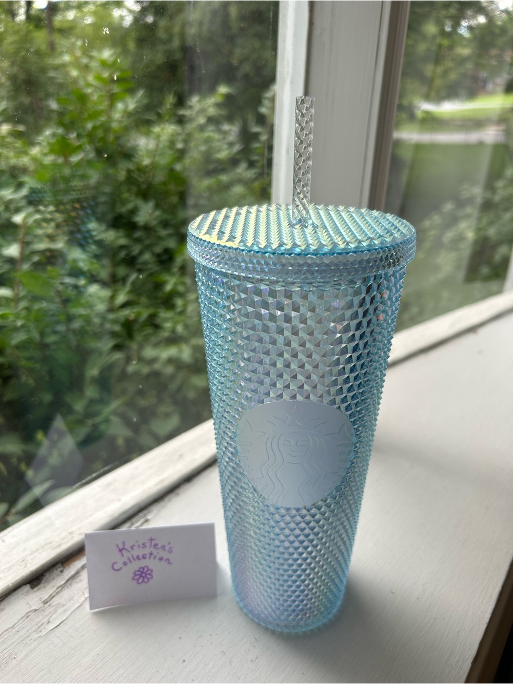 STARBUCKS Icy Blue Studded Tumbler with Clear Straw LIMITED EDITION 🩵